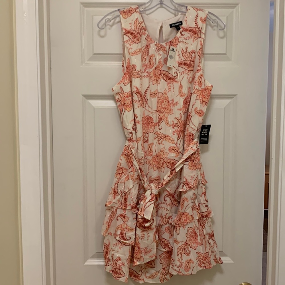NWT Express Dress w/Tie Waist. Size L.